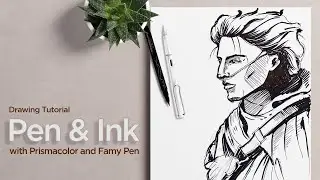 Drawing Tutorial  PEN & Ink - Paul from Dune Movie