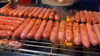 Grill Sausage & Flame Grilled Beef Steak - Taiwanese Street Food