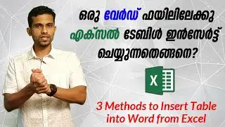 3 methods to Insert a Table from Excel to Word Document