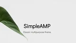 SimpleAMP | Simple Responsive Template - Mobirise