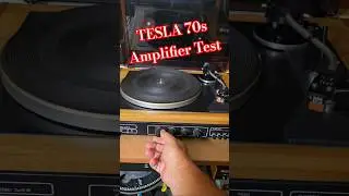 70s Vintage Rare Unique TESLA TURNTABLE with STEREO AMPLIFIER Sound Test Old Budget Audio For Sale