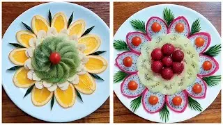 Fruits decoration. Fruits plate decoration.