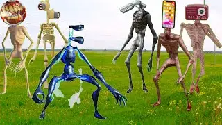 Team Siren Head vs Siren Head level up boss vs Human Hulk vs monsters