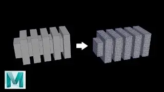 Merge Objects Using Retopologize in Maya 2020