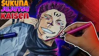 How to draw sukuna / Jujutsu kaisen 🔥 /Easy / Full body drawing