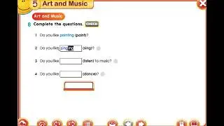 Ағылшын тілі 3 сынып Smiles 3 Unit 5 Art and Music Ex 8 9 p 67