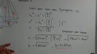 Berechnung der Höhe einer Pyramide