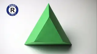 HOW TO MAKE A TRUNCATED TRIANGULAR PYRAMID? PAPER TRIANGULAR PYRAMID. GEOMETRIC SHAPES. 