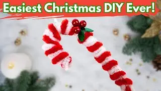 DIY Candy Cane Christmas Ornaments You Can Make in 5 Minutes! 🎄 Easy & Festive Holiday Decor Ideas!