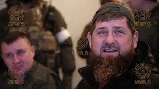Рамзан Кадыров в Мариуполе, рядом с Рамзаном его старший сын