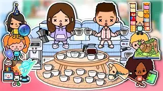 🌙✨RUTINA de NOCHE con🍕🍿PIJAMADA LOQUÍSIMA😄🎈en Toca Boca Life World con Ani y Ona