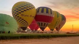 🌞 Sunrise in Luxor on a Hot Air Balloon!! 🎈 (in 4K/HD)