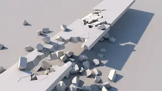 Collapsing bridge with mograph effectors - Cinema 4D r19