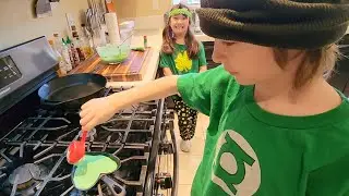Saint Patrick's Day Four-Leaf Clover Pancakes