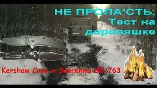 Не пропа'сть.  Kershaw Cryo и Sanrenmu GB 763  - тест на деревяшке