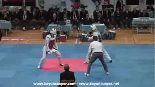 80kg Final Berkcan Sungu vs Omer Topuz (2013 Turkish TKD Championships Under -21)