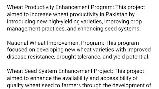 PARC wheat projects - PARC interview