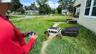 REMOTE-CONTROLLED MOWER takes on OVERGROWN MESS
