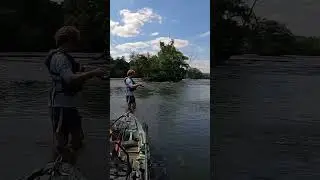 STRONG River Bass!! #fishing #bassfishing #kayakfishing