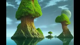 Tribute to Roger Dean with Stable Diffusion - Prompt in the Description