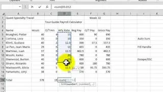 Day 4-1 Formulas, Auto-Sum Function, Print