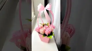 Букет из мыльных роз в сумочке
