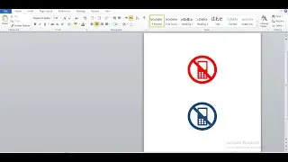إدراج علامة غلق الهاتف الجوال او المحمول في ملف ورد Word