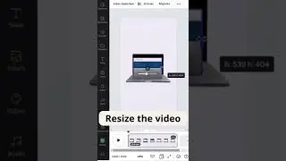 Instruction in Canva: how to insert a scrolling video in a mockup