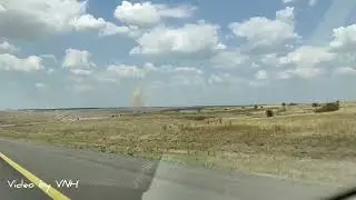 Пылевой вихрь. В Каменск-Шахтинском районе Ростовской области. 18.07.2024.