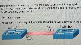 Configuring Layer 3 EtherChannel LACP and Load Balancing Boson NetSim Lab