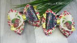 Как перевести наклейку на кожзам 💖Красивые Банты из Кожзама