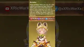 Kachina Is Cute Happy Birthday Wish & Gems IN Genshin Impact