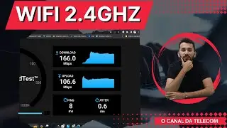 Teste de velocidade máxima no WIFI 2.4GHz - Bateu 200Mbps!