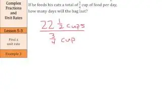 Complex Fractions and Unit Rates
