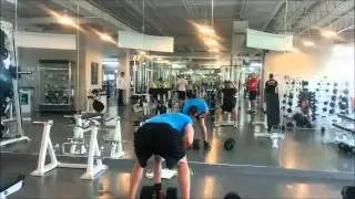 100 lbs DB split snatch x 3/3