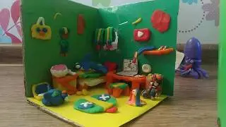 Комната Леона из пластилина бравл старс 🦎🦎🦎