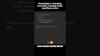 Overusing or misusing recursion, causing stack overflow errors #javascript #codingtips