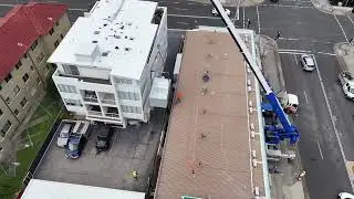 Motel pool crane lift