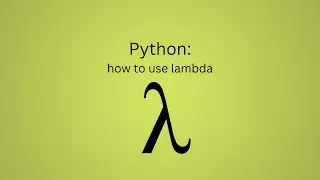 How to use lambda in python