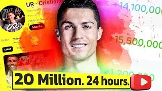 Christiano Ronaldo beats MrBeast record for YouTube channel. 20 million subscribers in 24 hours