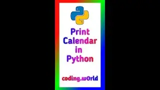 Print calendar in python 