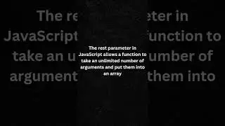What is rest parameter #restparameter#javascript#angular#react#vue#webdeveloper#frontenddeveloper