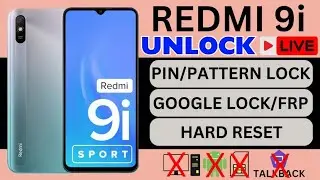 REDMI 9i unlock Live trick|| Clear All data || Hard reset|| FRP BAYPASS|| screen lock remove