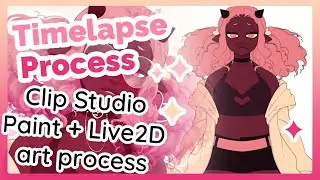 [Clip Studio Paint Time-lapse] 💌 Lovmura Live2D Illustration
