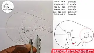 How To Apply Principles Of Tangency In lines, circle Geometry and arcs #tangencyproblems