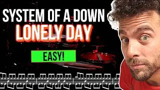 System Of A Down - Lonely Day - Drum Cover (with scrolling drum score)