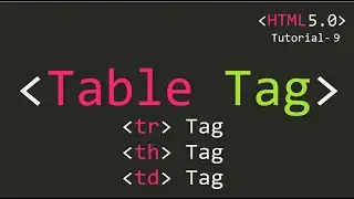 Table Tag Part 1 - with code and output in HTML-5
