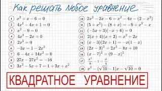 How to Solve Quadratic Equations Solve Equations Grade 8 Grade 9 Discriminant Vieta's Formulas