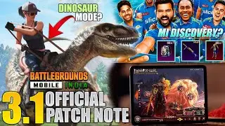 😍 BGMI 3.1 *OFFICIAL* PATCH NOTE IS HERE || DINOSAUR MODE HINTS, UC BONUS, IGNIS X-SUIT, WOW MODE.