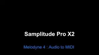 Samplitude Pro X : Melodyne Audio to MIDI